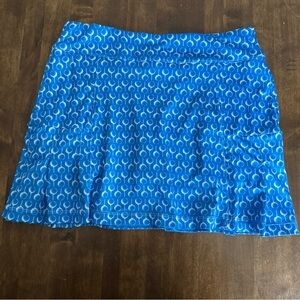 Lillie Green Petite‎ Small Skort Skirt Golf Balls Preppy Blue Sexy Pleated Lily